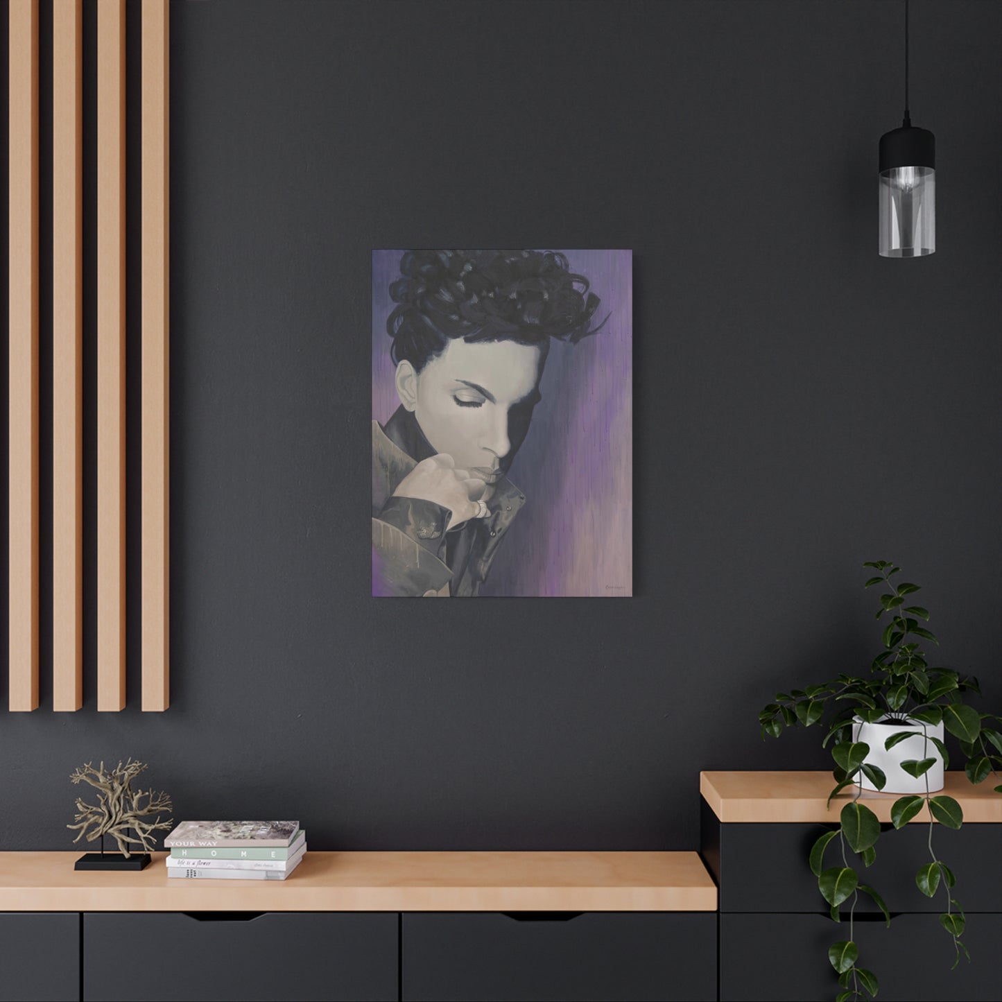 Prince print on Matte Canvas, Stretched, Beautiful music inspired modern wall art home decor