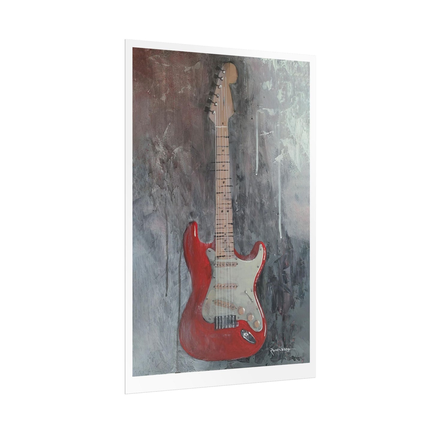 Modern abstract Guitar Art Print, 3 sizes, Wall Art Poster, Music Art, Home Decor
