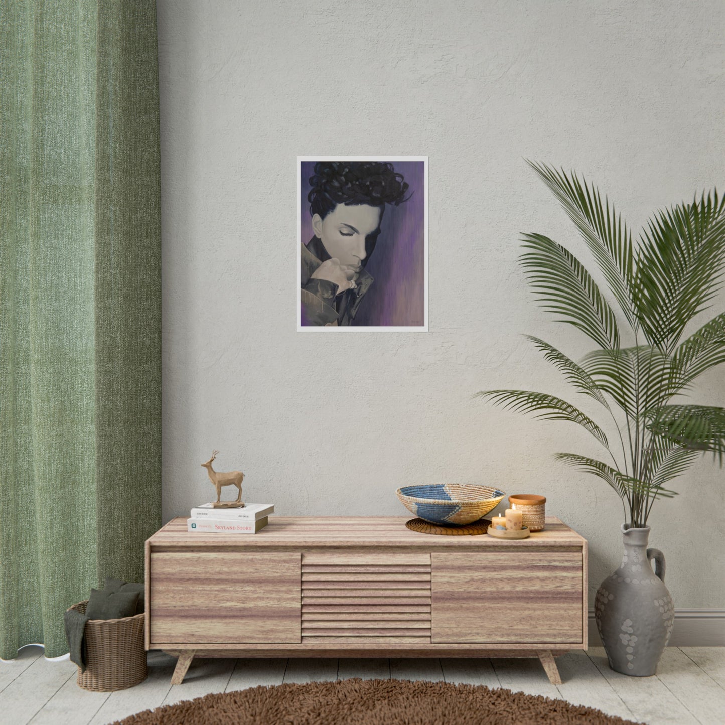 Prince print on paper, 3 sizes, a beautiful music inspired painting, modern wall art home decor poster
