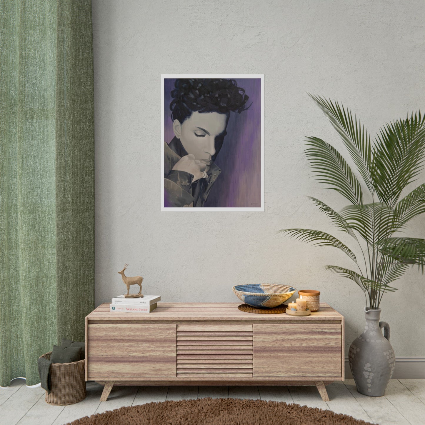 Prince print on paper, 3 sizes, a beautiful music inspired painting, modern wall art home decor poster
