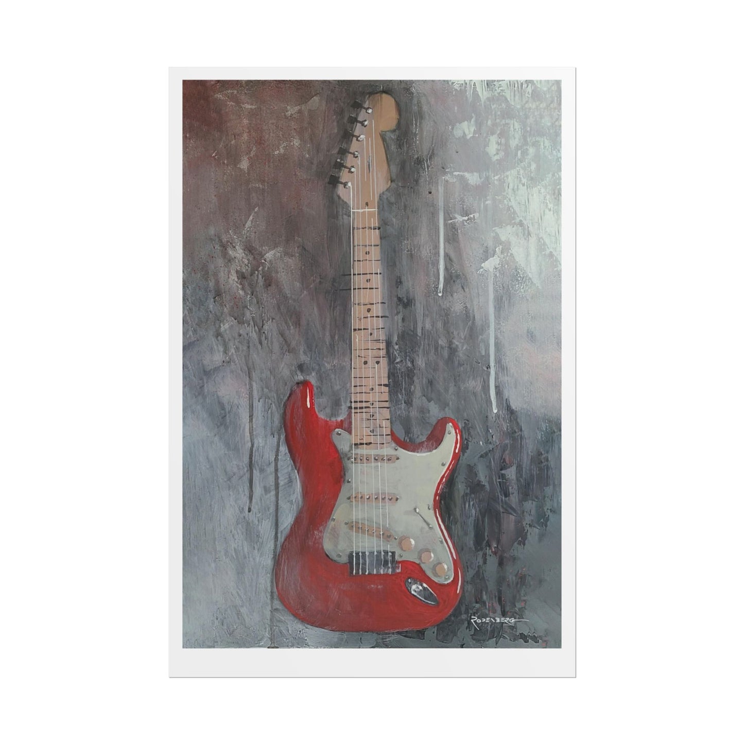 Modern abstract Guitar Art Print, 3 sizes, Wall Art Poster, Music Art, Home Decor