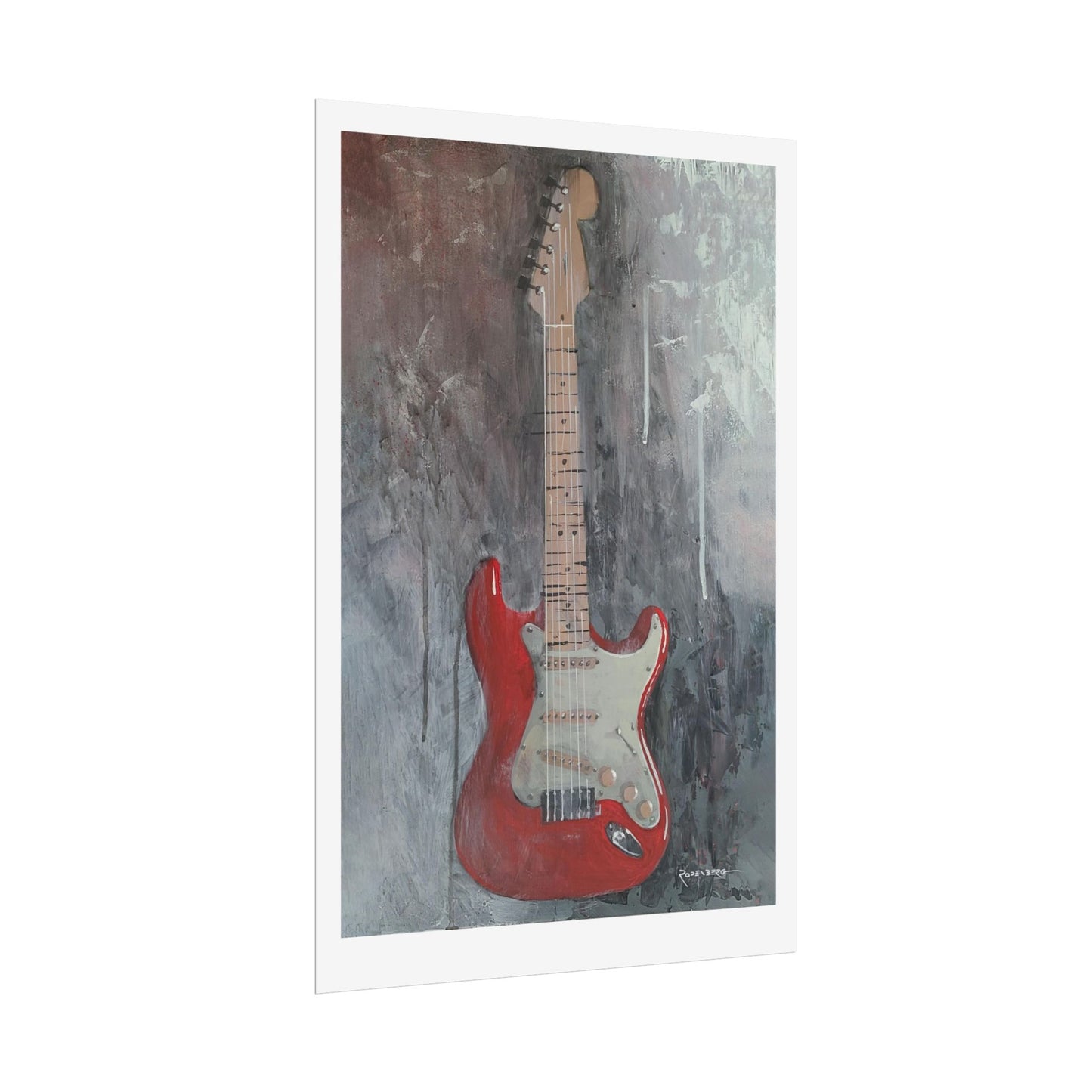 Modern abstract Guitar Art Print, 3 sizes, Wall Art Poster, Music Art, Home Decor