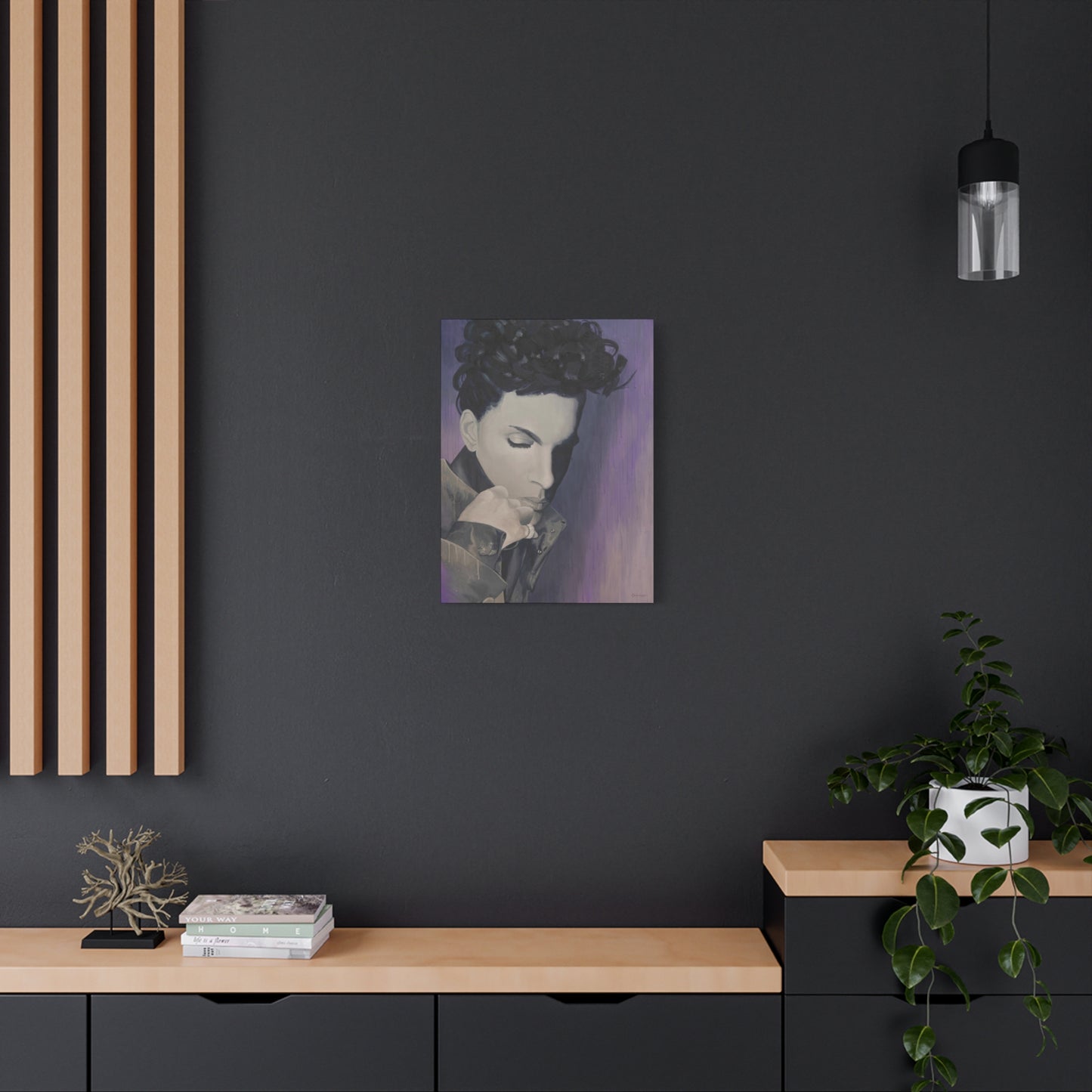 Prince print on Matte Canvas, Stretched, Beautiful music inspired modern wall art home decor