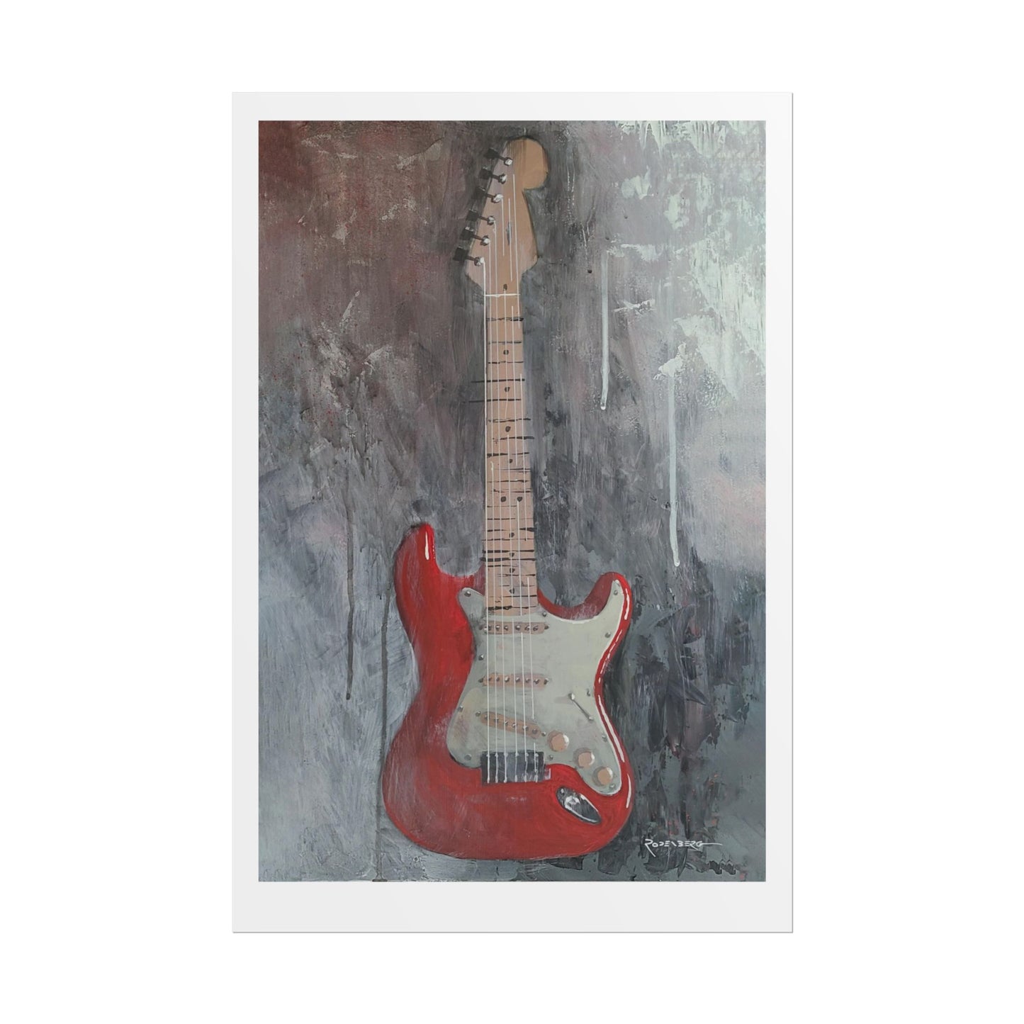 Modern abstract Guitar Art Print, 3 sizes, Wall Art Poster, Music Art, Home Decor