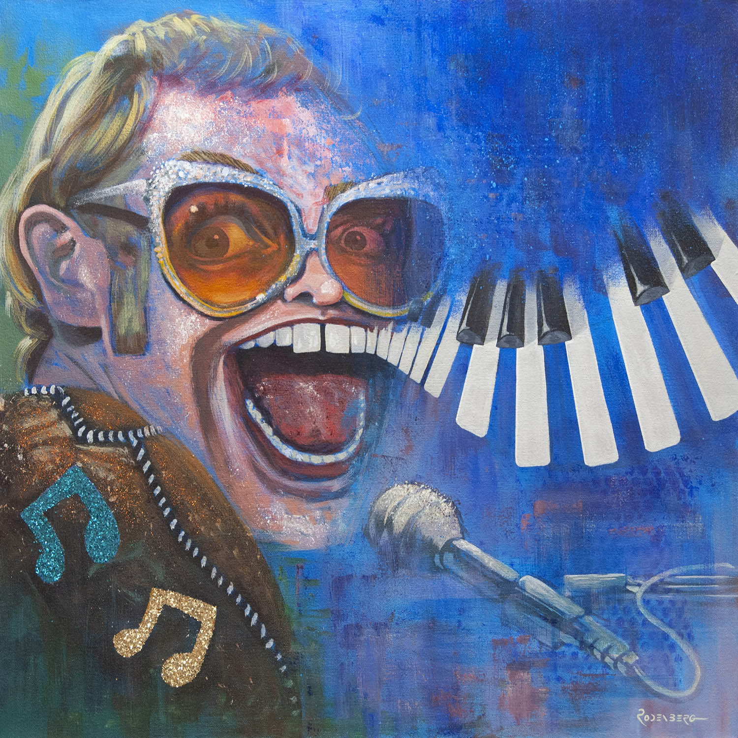 Elton John portrait painting art by Jeff Rodenberg
