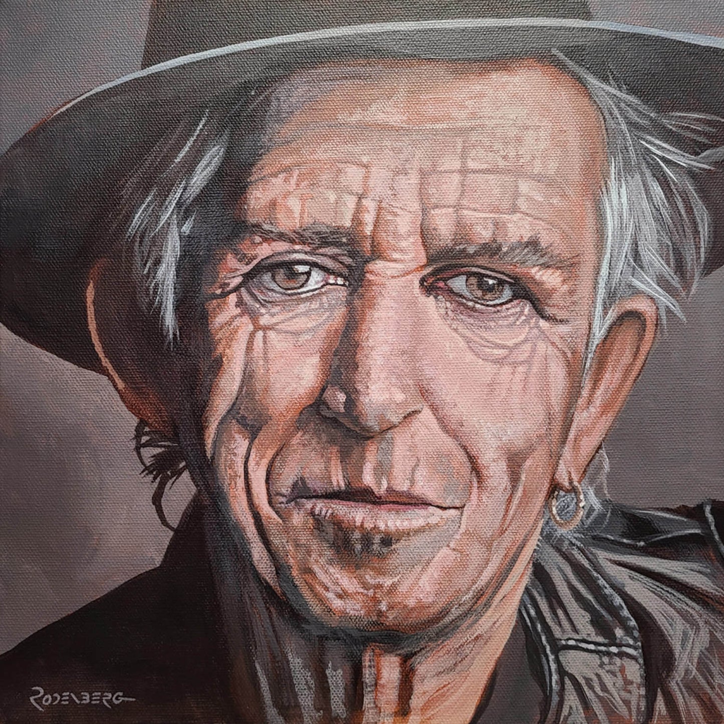 Keith Richards portrait painting art by Jeff Rodenberg