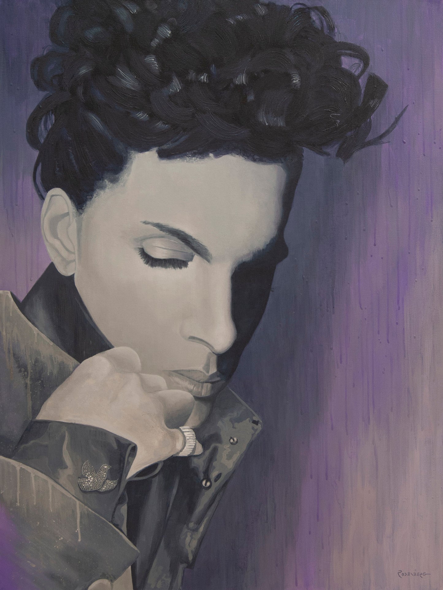 Prince portrait painting art by Jeff Rodenberg