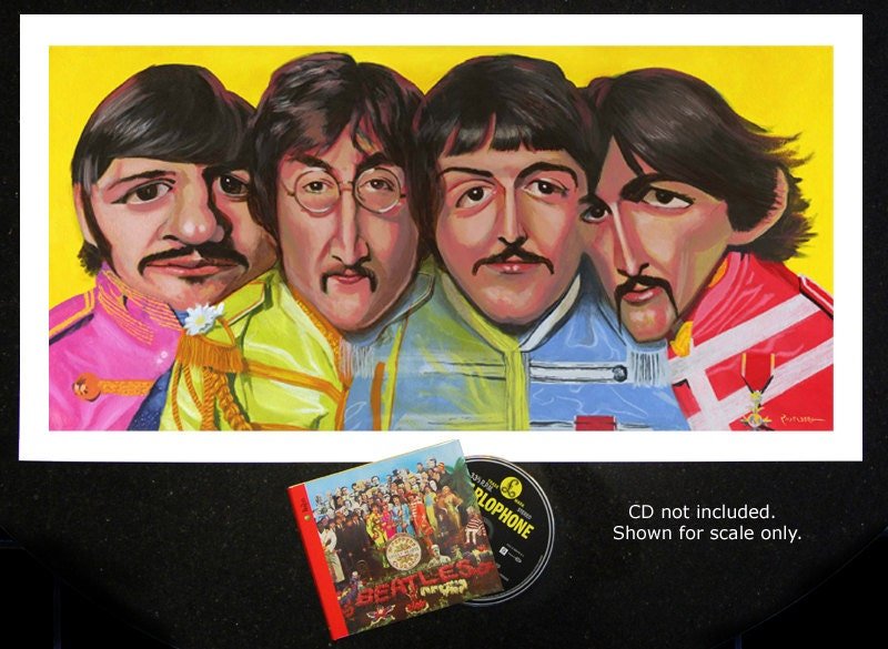 Beatles Limited Edition 27in. x 14.5 in. Giclee print on paper