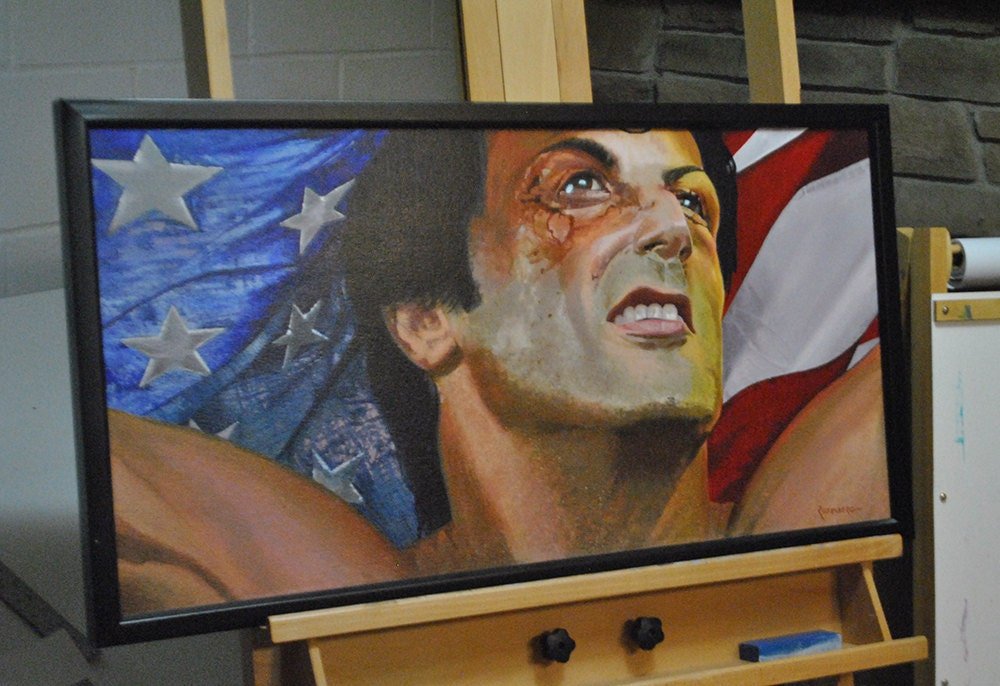 Sylvester Stallone Rocky Balboa painting