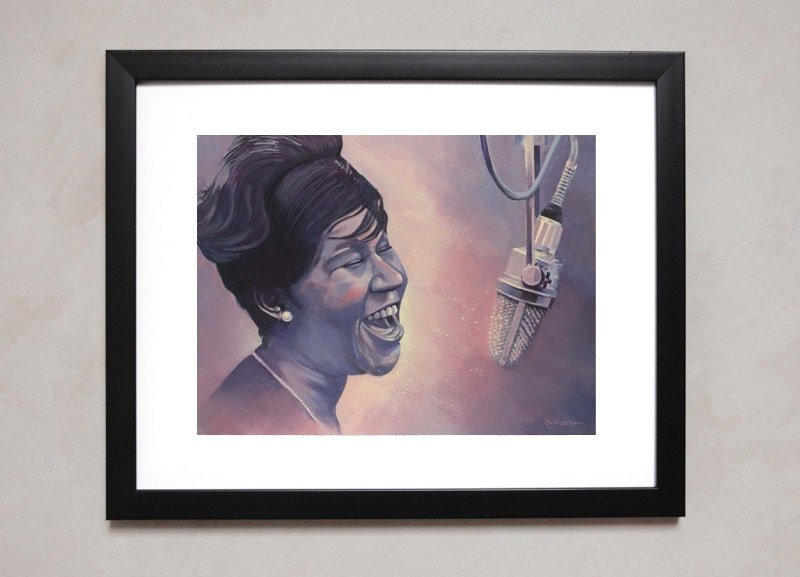 Aretha Franklin giclee print