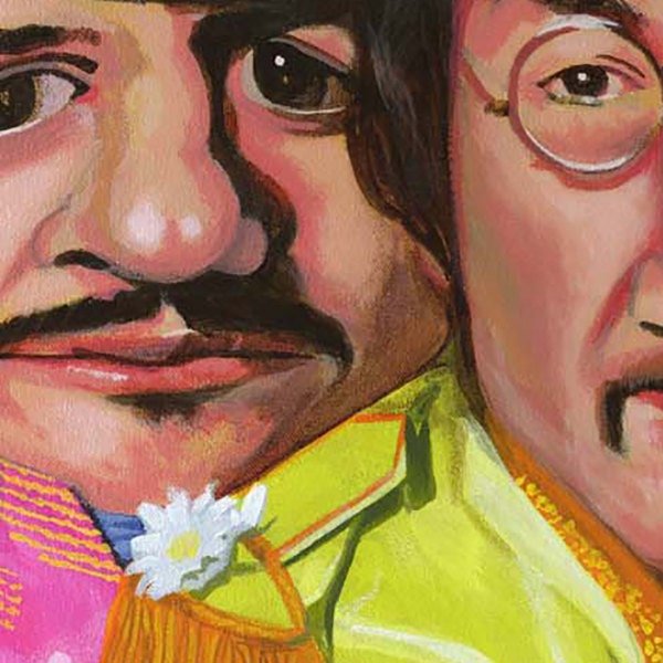 Beatles Limited Edition 30 in. x 15 in. Giclee print on canvas