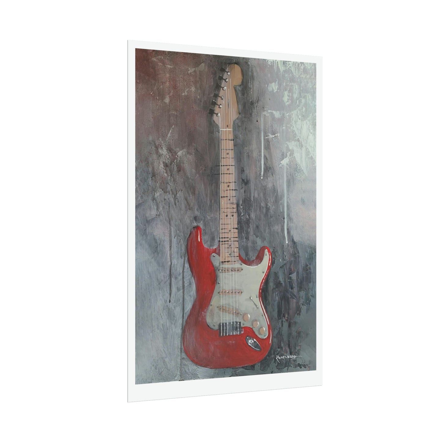 Modern abstract Guitar Art Print, 3 sizes, Wall Art Poster, Music Art, Home Decor