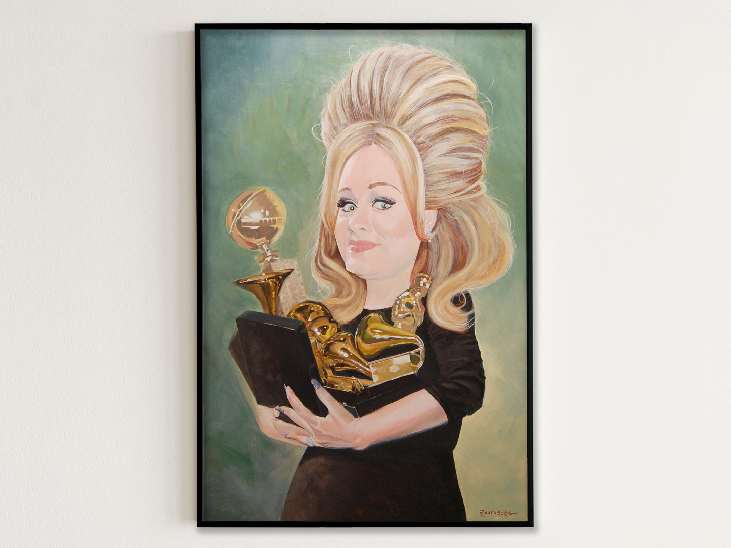Adele portrait painting - purchase original art by rock and roll artist Jeff Rodenberg