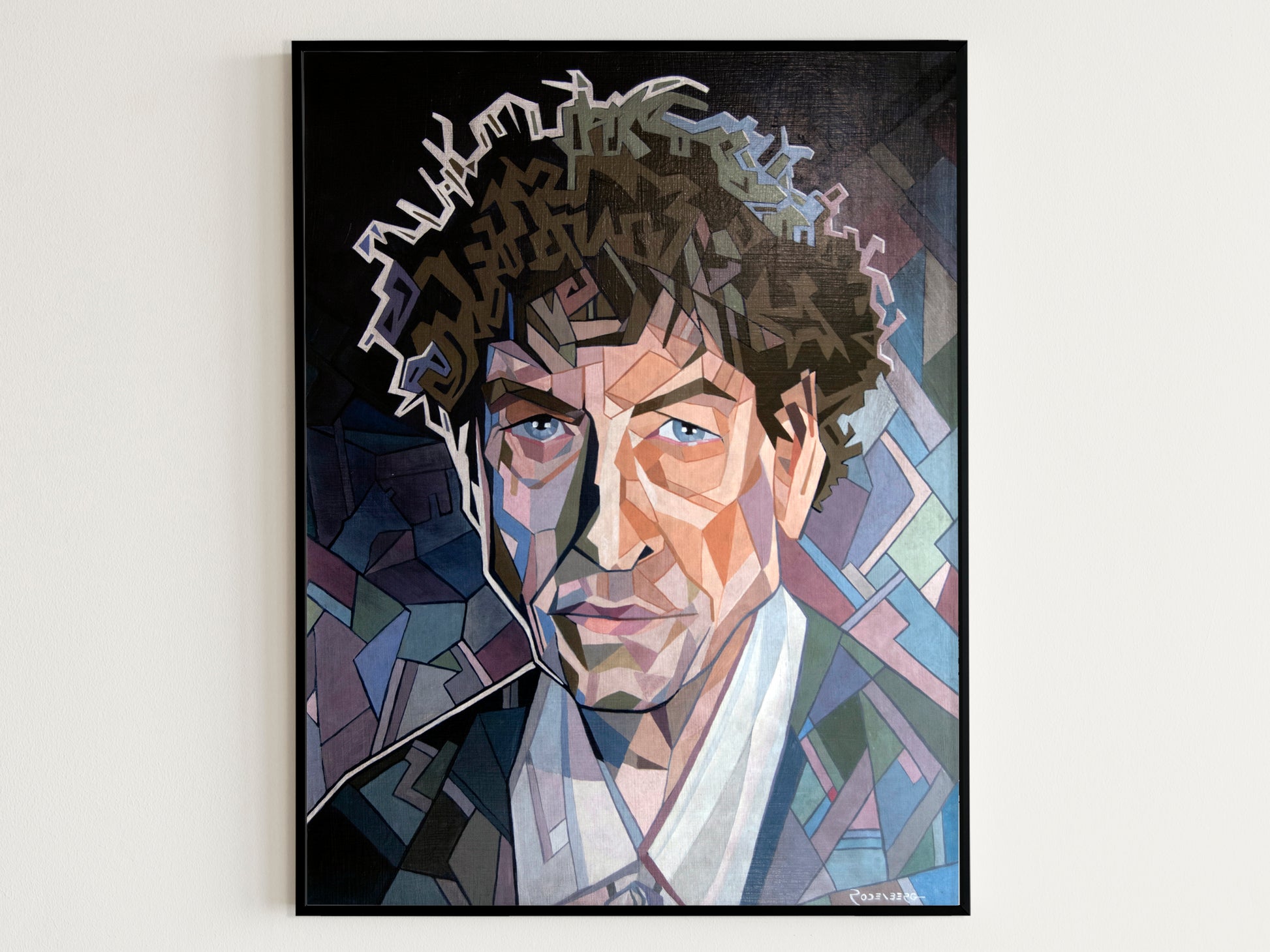 Bob Dylan portrait painting - purchase original art by rock and roll artist Jeff Rodenberg