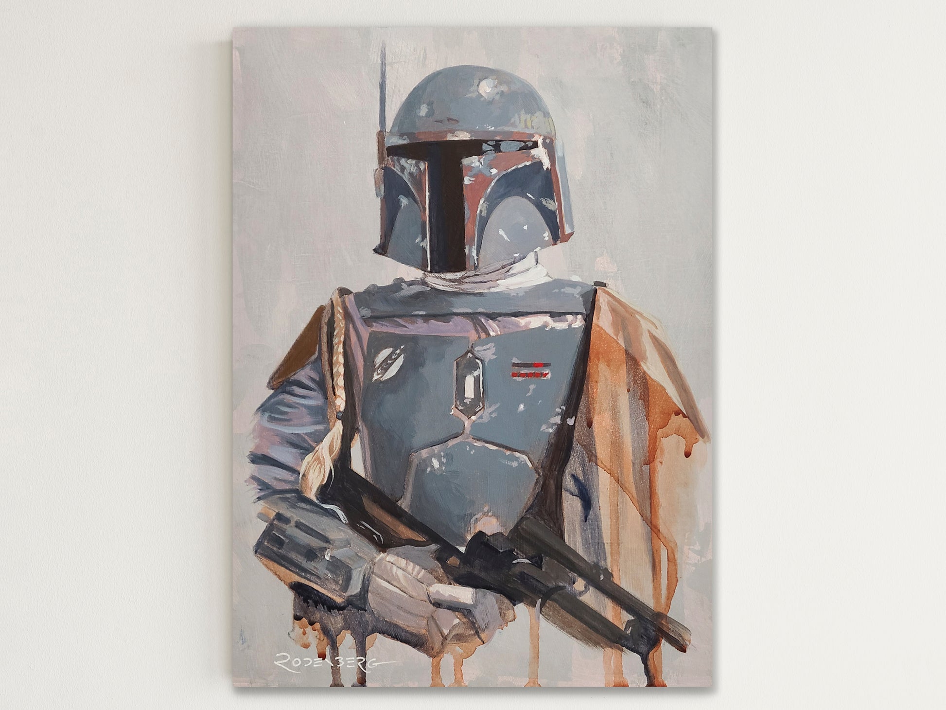 Boba Fett Star Wars painting - purchase original art by artist Jeff Rodenberg