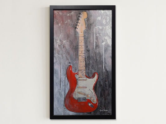 Modern guitar painting - purchase original art by rock and roll artist Jeff Rodenberg