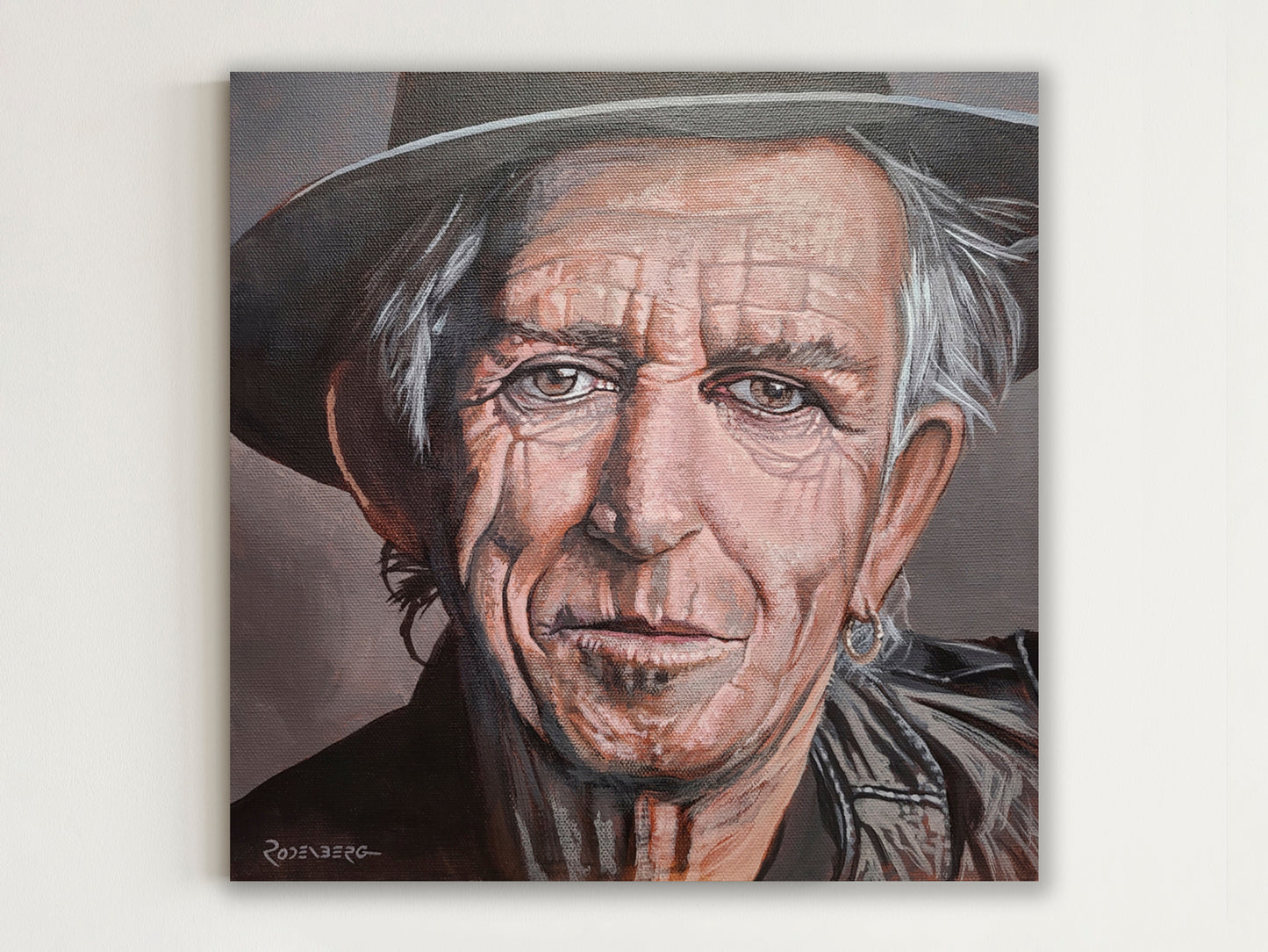 Keith Richards portrait painting - Purchase original art by Rock and Roll artist Jeff Rodenberg