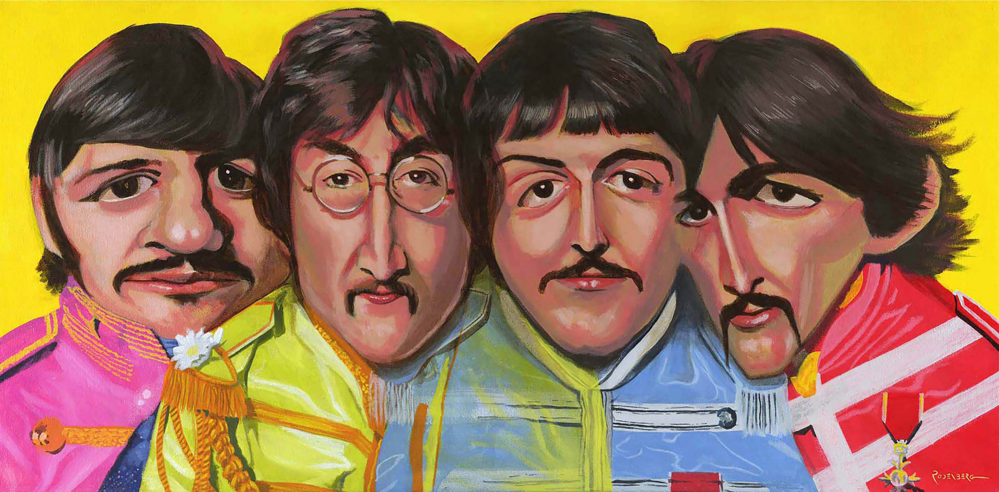  Beatles portrait painting art print by Jeff Rodenberg