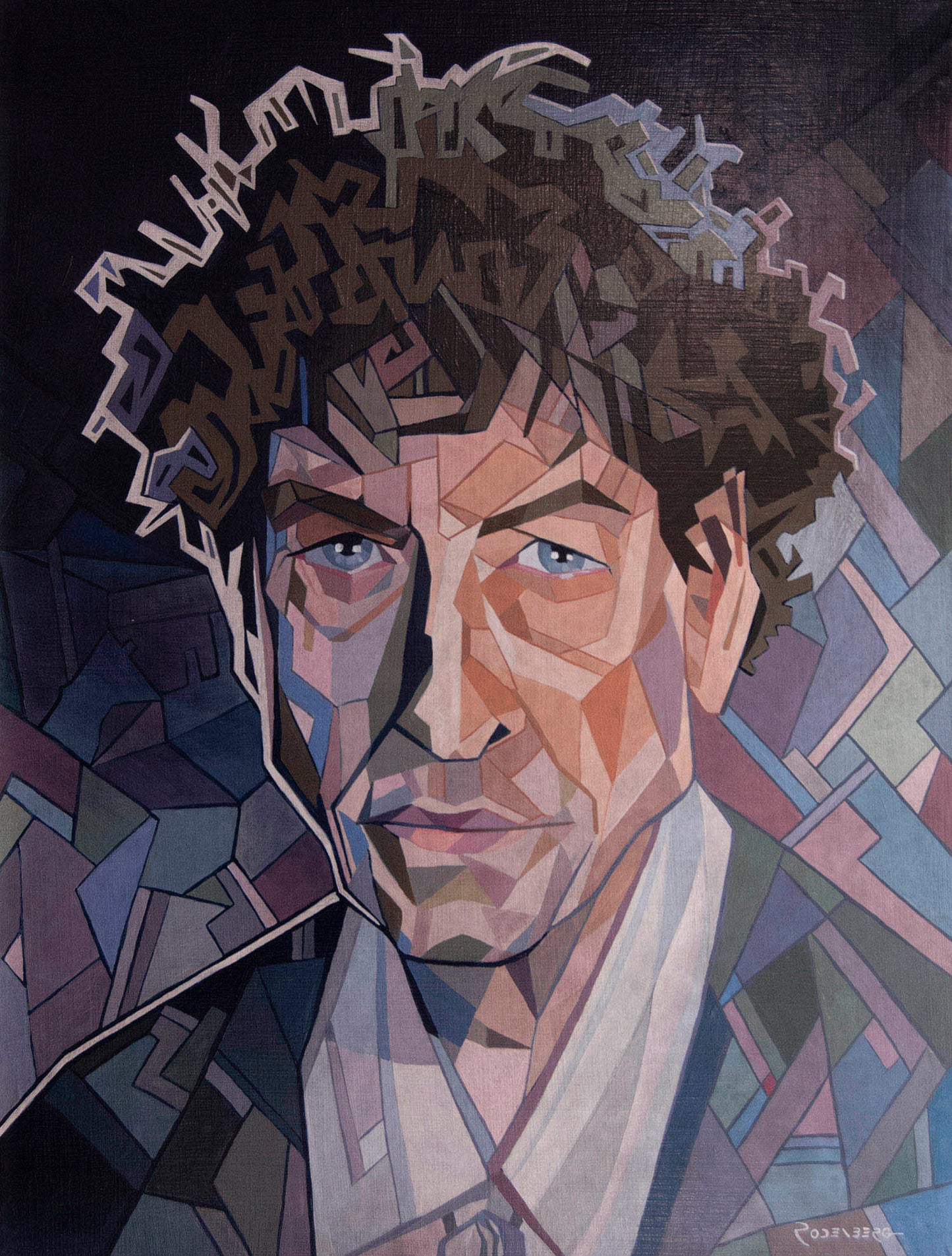 Bob Dylan portrait painting art by Jeff Rodenberg