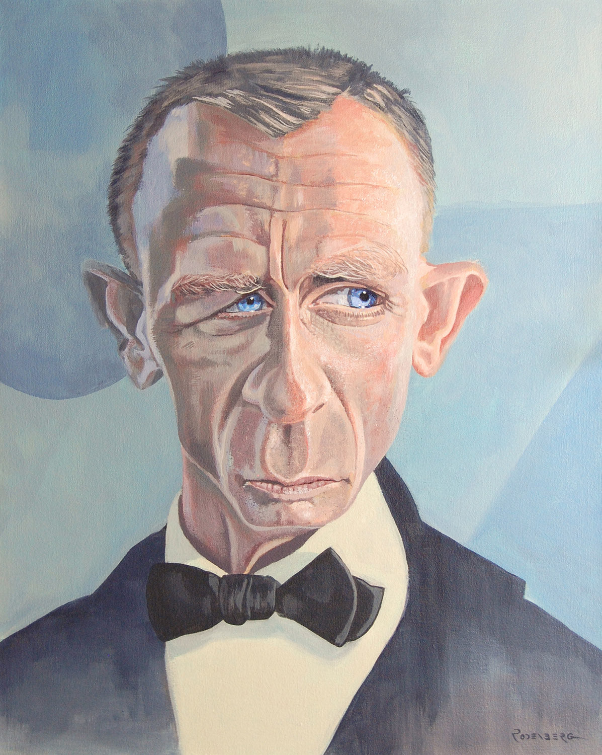 Daniel Craig 007 James Bond painting art by Jeff Rodenberg