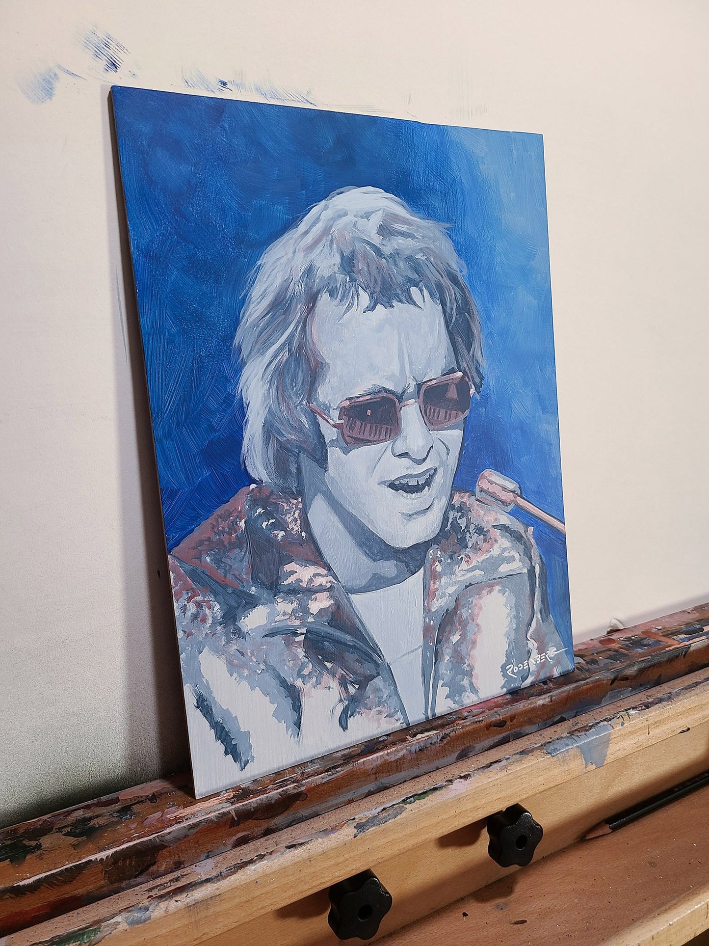 Elton John portrait painting