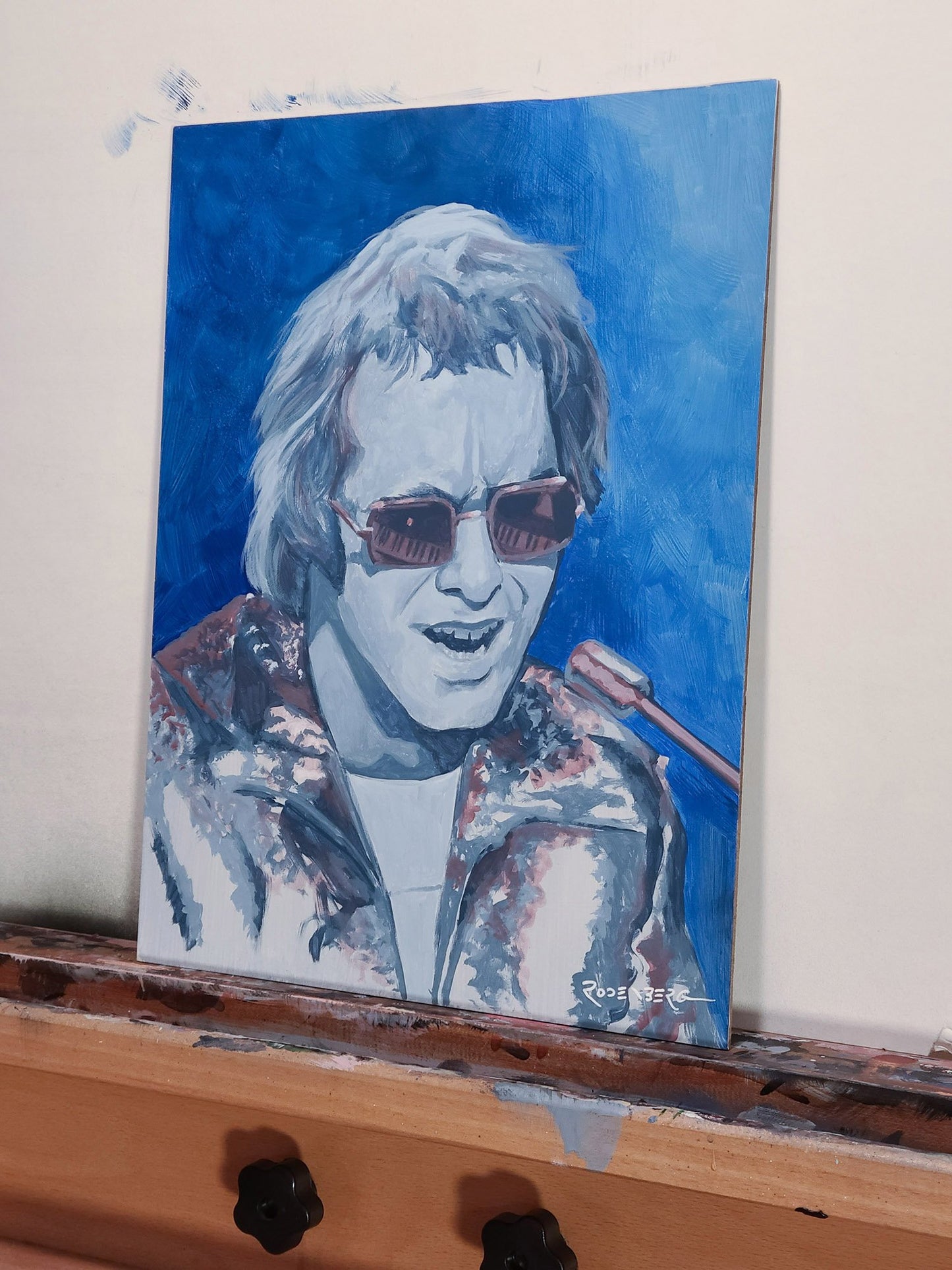 Elton John portrait painting