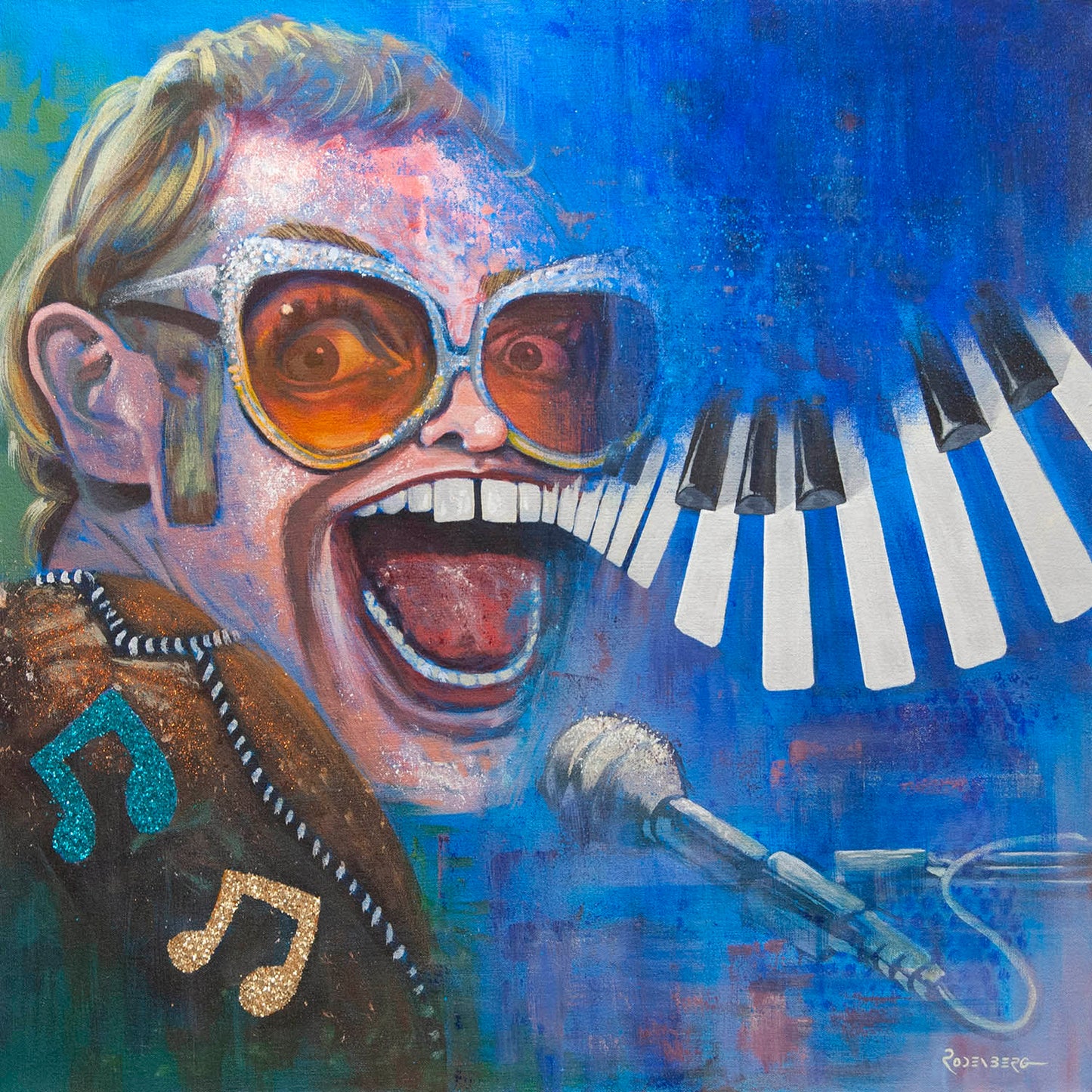 Elton John portrait painting art by Jeff Rodenberg