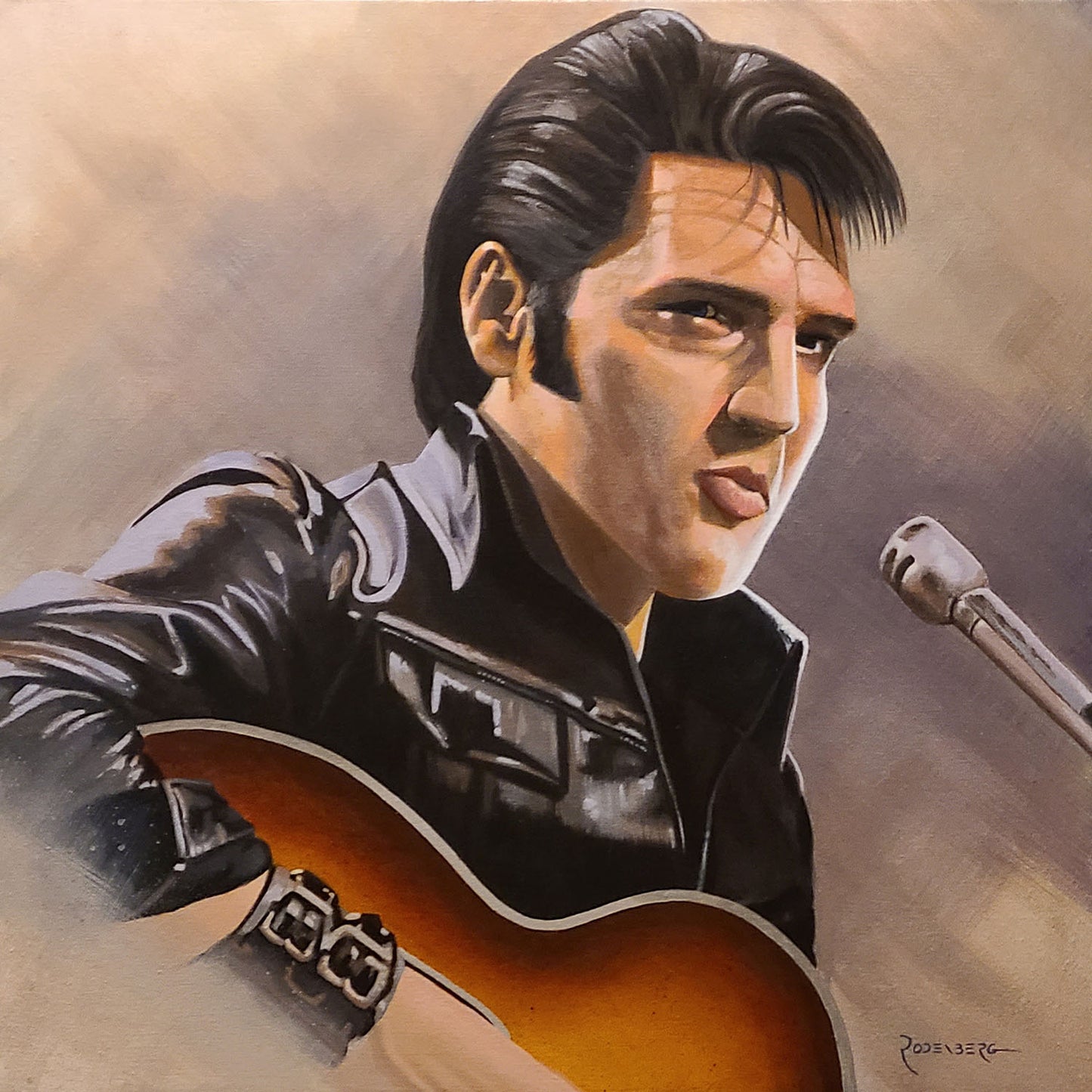 Elvis Presley portrait painting art by Jeff Rodenberg