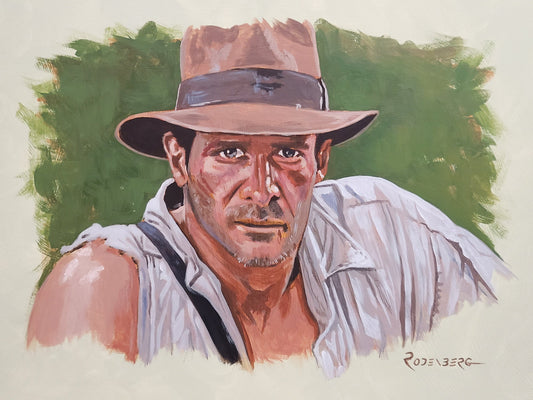 Harrison Ford Indiana Jones painting art by Jeff Rodenberg
