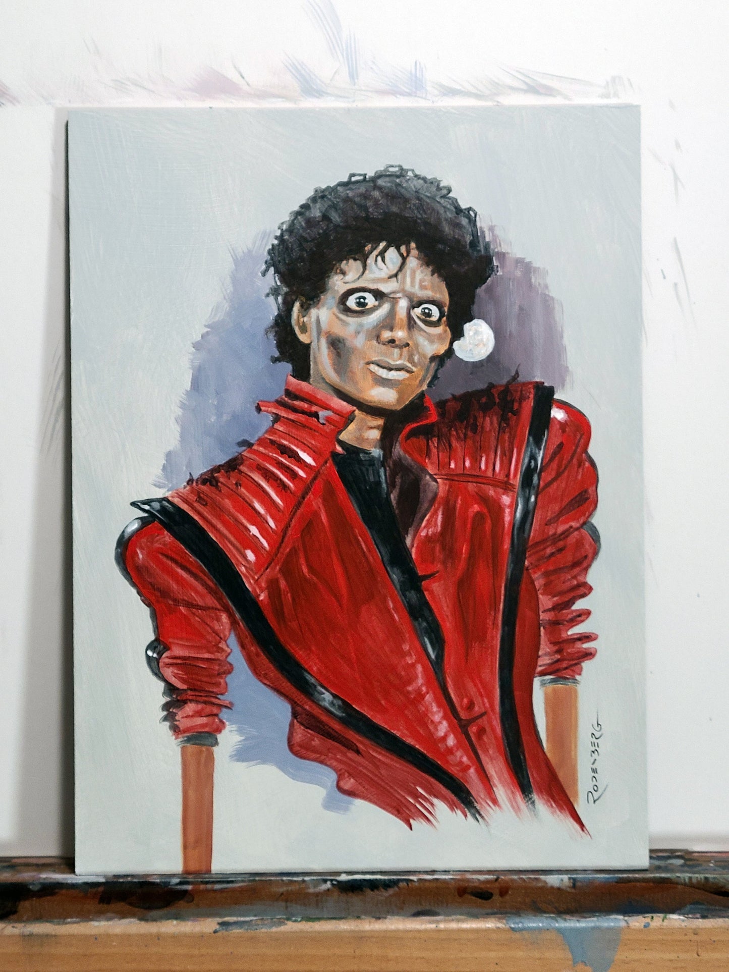 Michael Jackson Thriller painting