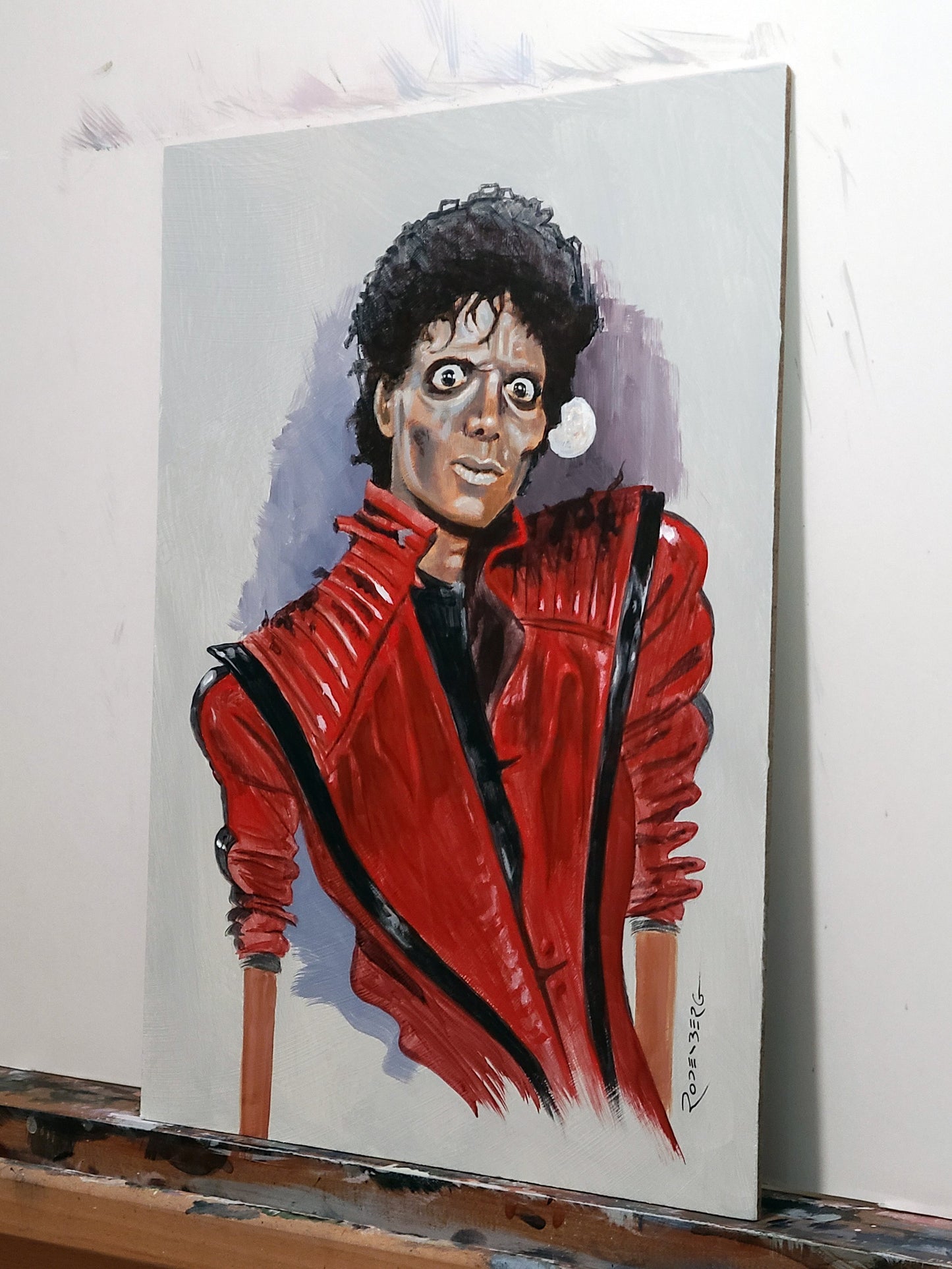 Michael Jackson Thriller painting