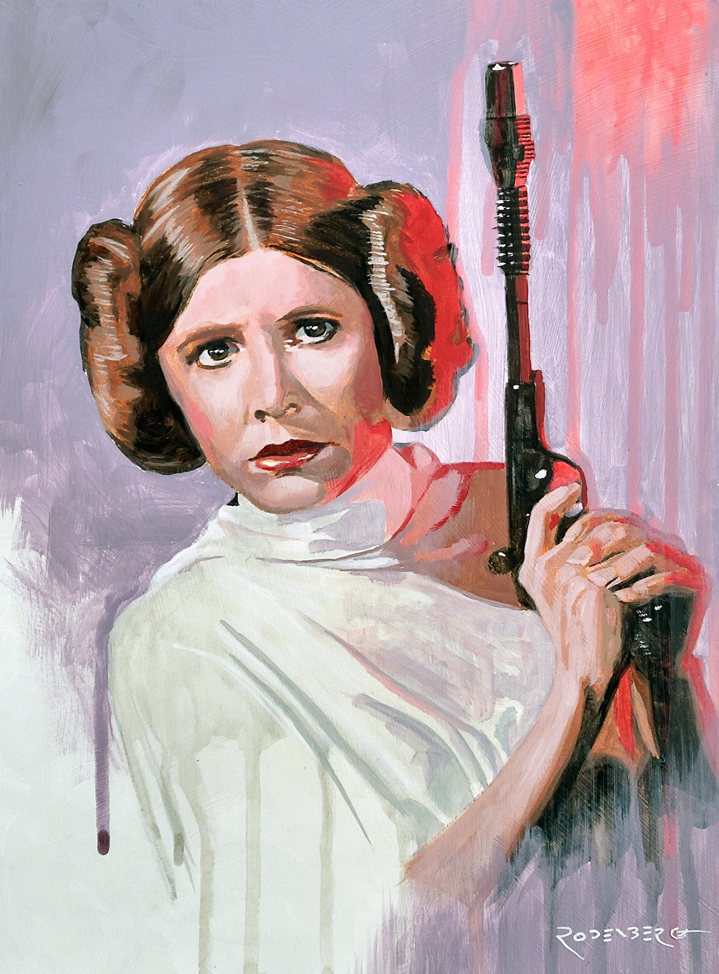 Star Wars Leia painting art by Jeff Rodenberg