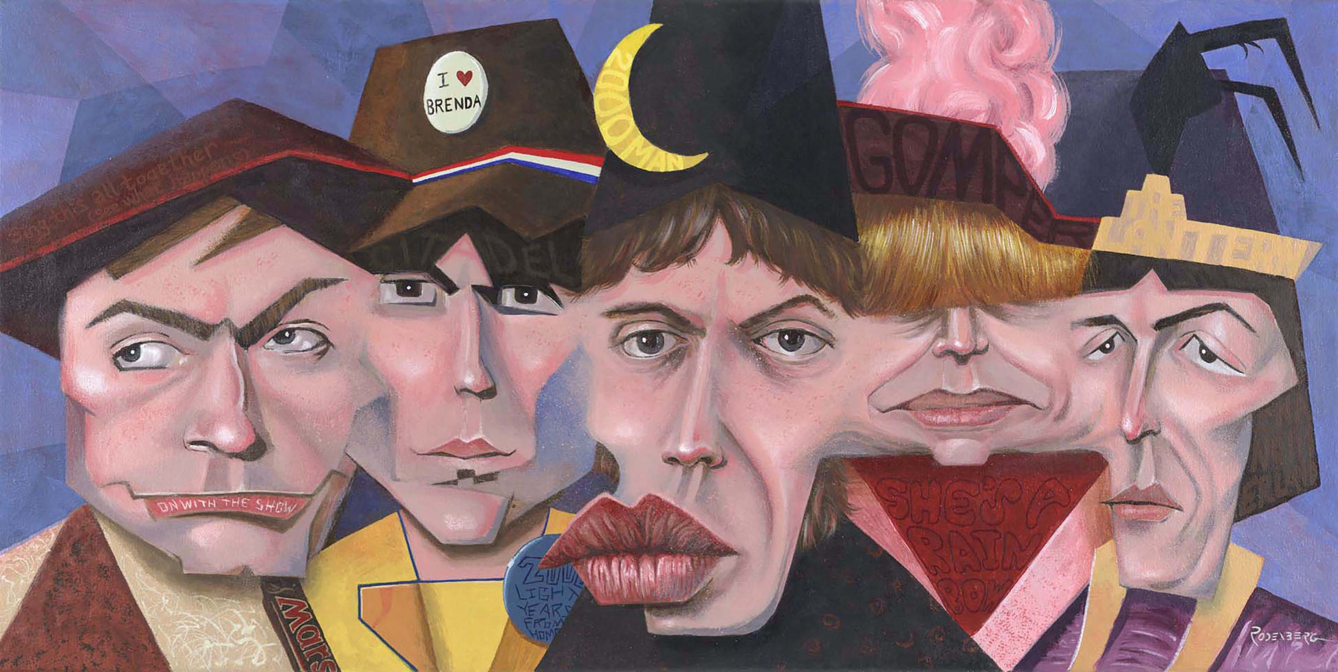 Rolling Stones portrait painting art by Jeff Rodenberg