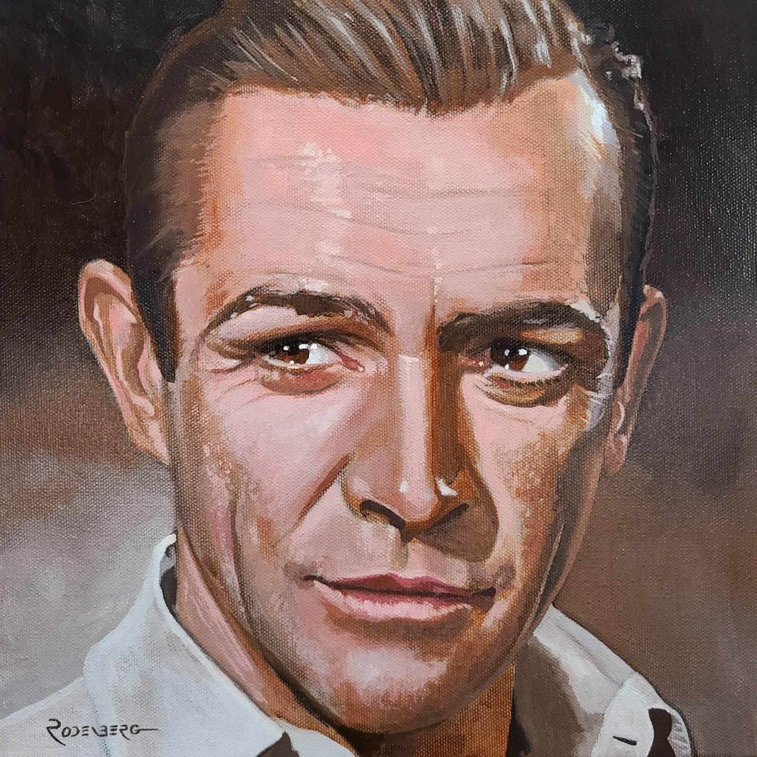 Sean Connery portrait painting art by Jeff Rodenberg