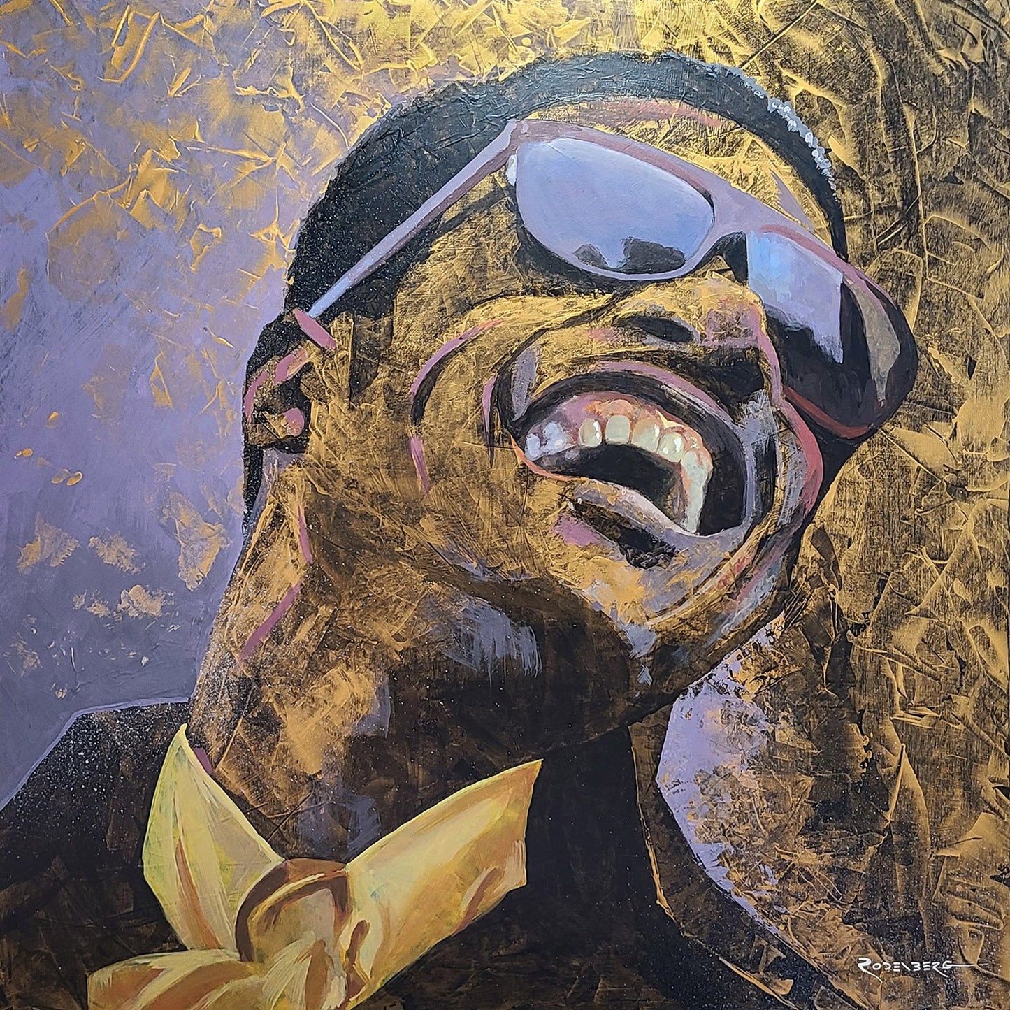 Stevie Wonder portrait painting art by Jeff Rodenberg