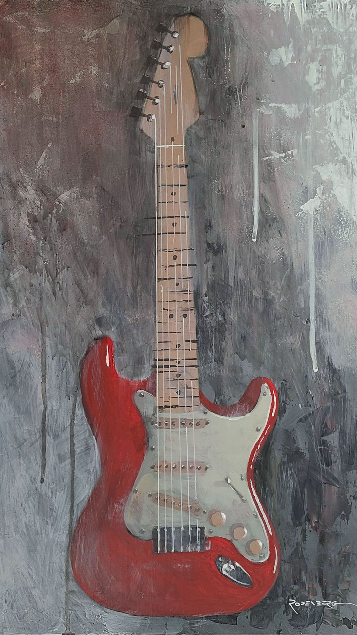 guitar painting wall art by Jeff Rodenberg
