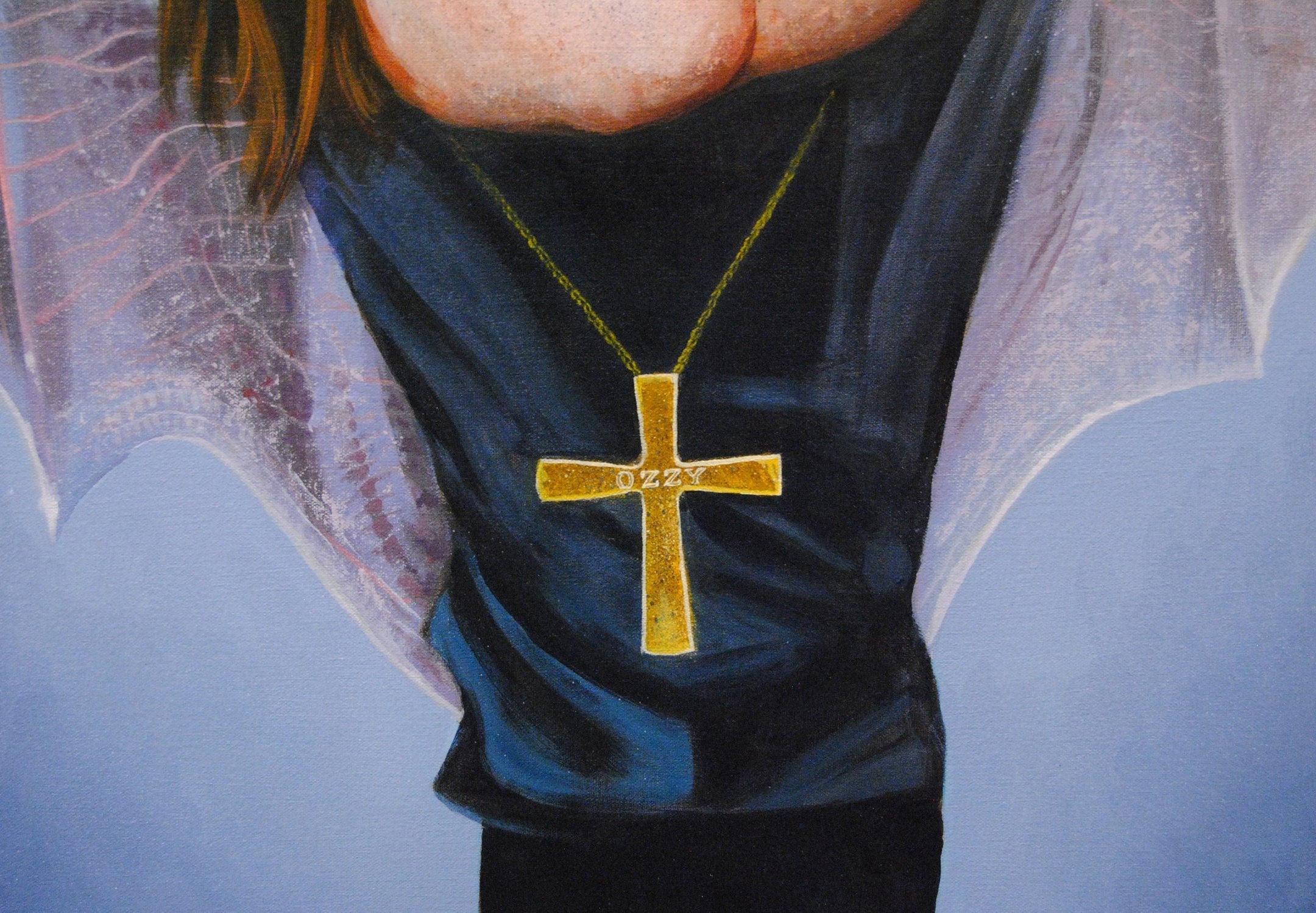 Ozzy Osbourne Vintage Red Cross Shaped Necklace, Neckchain, Original1980's  - Etsy Finland