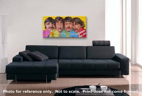 Beatles Limited Edition 30 in. x 15 in. Giclee print on canvas