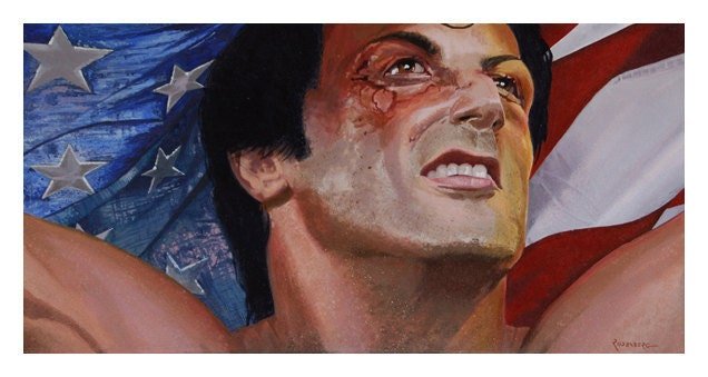 Rocky Sylvester Stallone 26" x 14" giclee print on paper